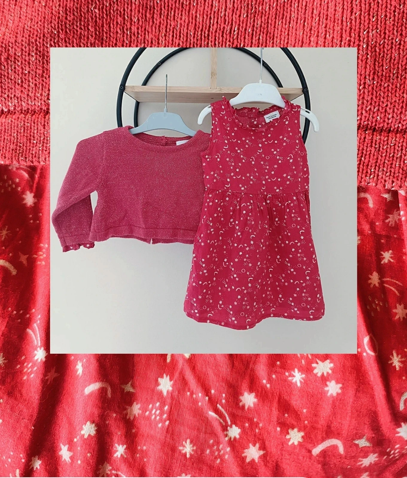 18 mois ensemble tape a l'oeil robe été sur pull
